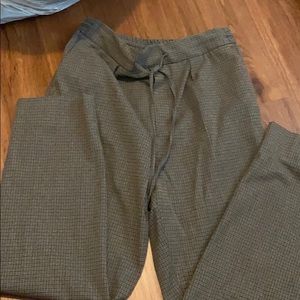 Zara tie-string plaid pants.